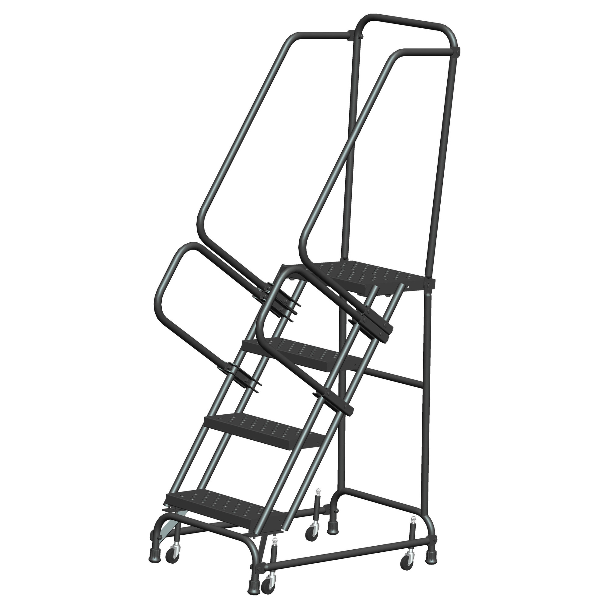 Ballymore, Rolling Ladder, Overall Height 70 in, Steps 4, Material Steel, Model# FSH418P